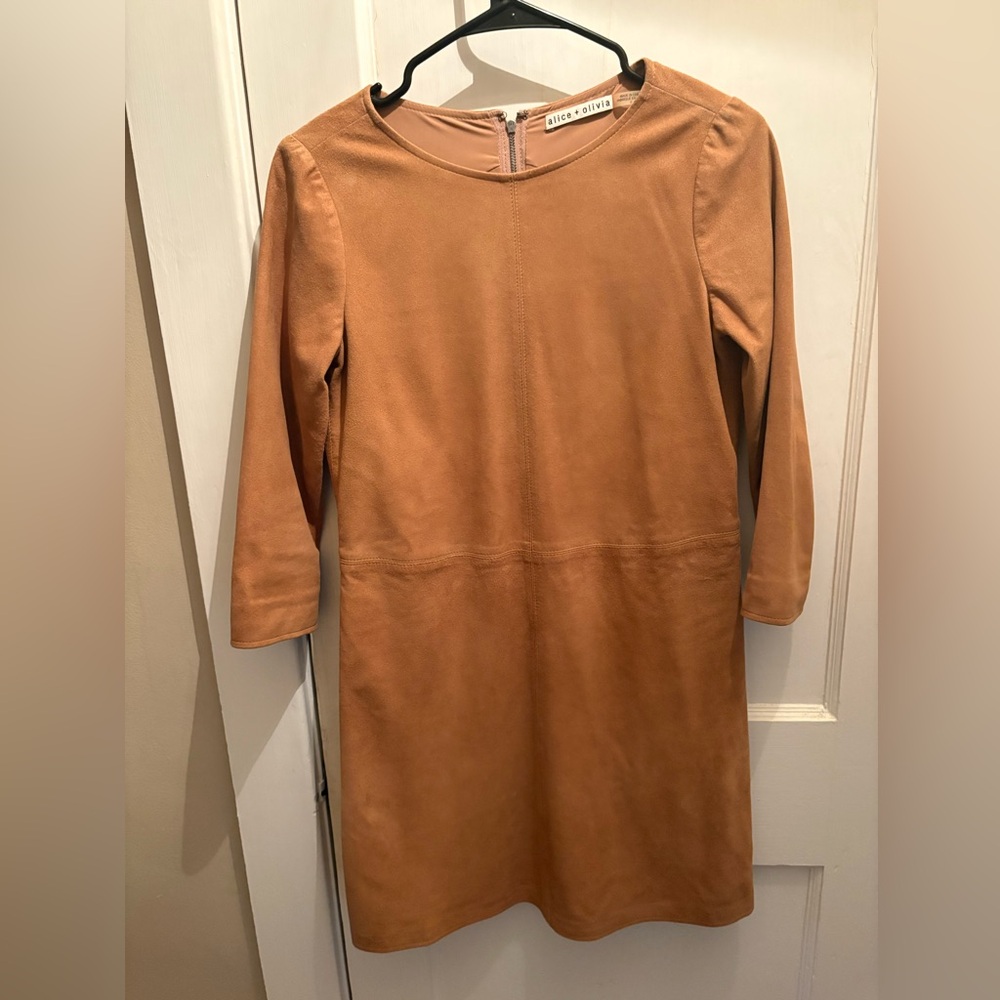 Alice + Olivia Tan Suade Dress